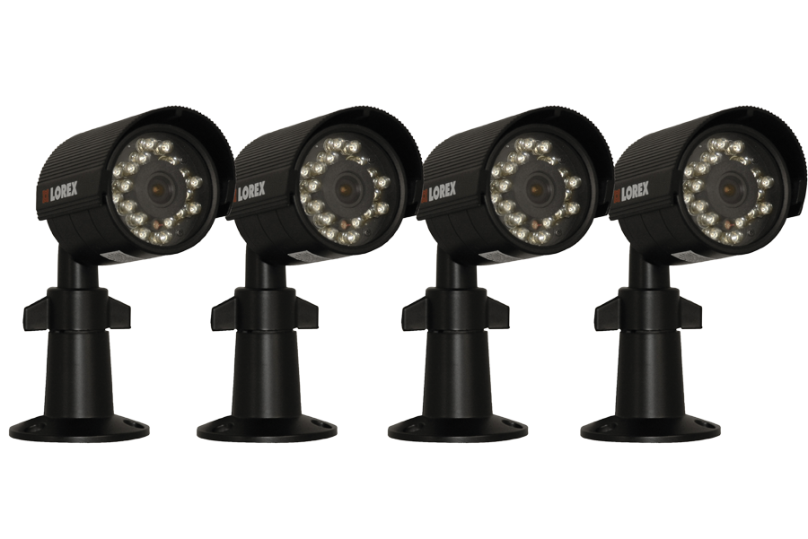 PC security camera system - 4 channel DVR card with 4 security cameras 