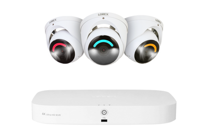 Lorex 4K 16 Camera Capable (8 Wired and 8 Fusion Wi-Fi) 2TB Wired NVR System with 3 Dome Cameras Featuring Smart Security Lighting - Amazon