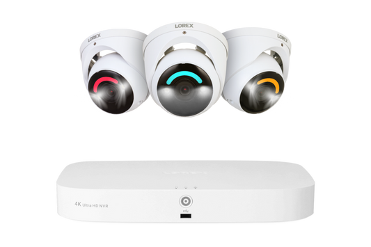 Lorex 4K 16 Camera Capable (8 Wired and 8 Fusion Wi-Fi) 2TB Wired NVR System with 3 Dome Cameras Featuring Smart Security Lighting - Amazon