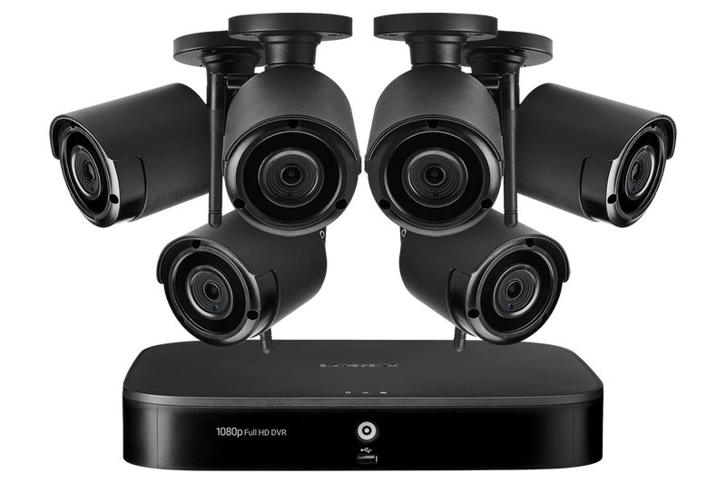 1080p Full HD 8-Channel System with 6 Wireless Security Cameras with audio