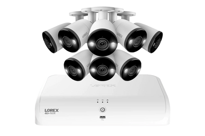 Lorex Fusion Series 4K 16 Camera Capable (8 Wired + 8 Fusion Wi-Fi) 2TB Wired System with H13 IP Bullet Cameras - 8