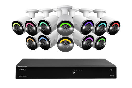 Lorex Fusion Series 4K 16 Camera Capable (Wired or Fusion Wi-Fi) 4TB Wired NVR System with Wired 4K IP Bullet Cameras - 12