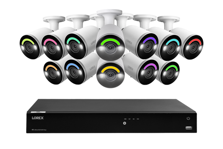 Lorex Fusion Series 4K 16 Camera Capable (Wired or Fusion Wi-Fi) 4TB W