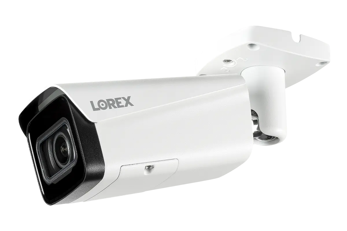 Lorex 4K IP Wired Bullet Security Camera with Motorized Varifocal Lens, Real-Time 30FPS Recording and IK10 Vandal Proof