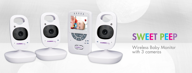 Video baby monitor with 3 wireless cameras