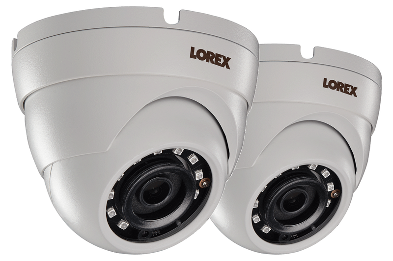 2K SuperHD Weatherproof Night-Vision Dome Security Camera (2-pack)