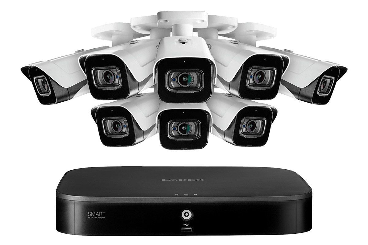 8-Channel 4K Security System with 8 Outdoor Audio Security Cameras