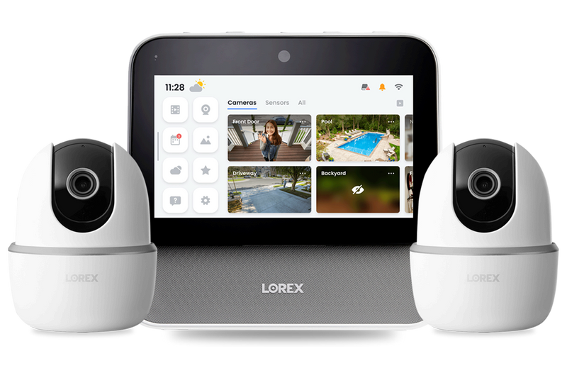 Lorex Smart Home Security Center with 2 2K Pan-Tilt Indoor Cameras
