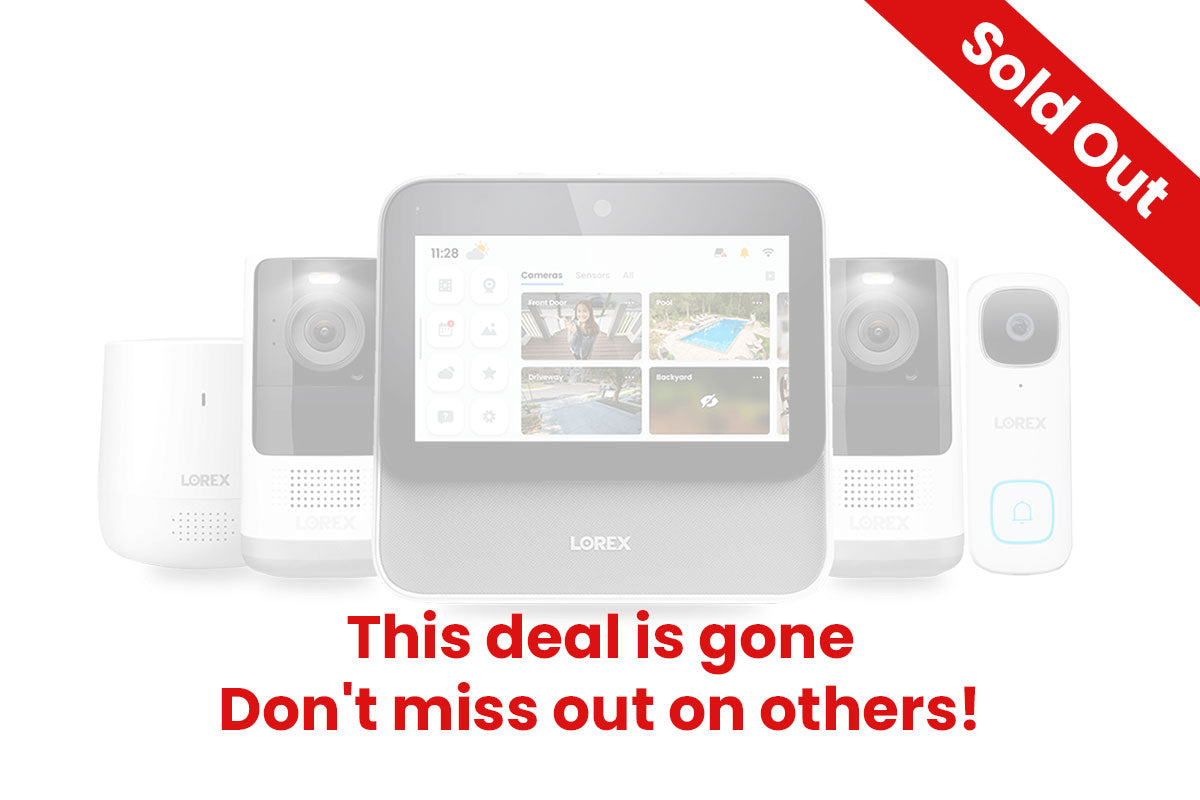 Lorex Smart Home Security Center with 4 2K Wire-Free Cameras, 2K Doorbell and Range Extender