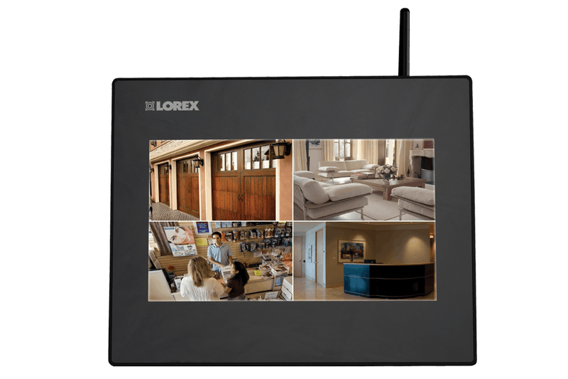 Wireless camera home system with motion detection, 9 inch monitor