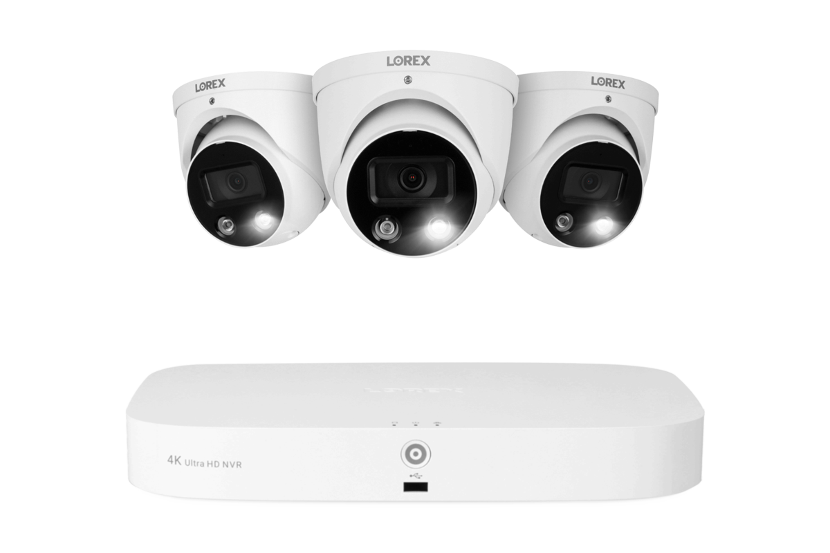 Lorex 4K 16 Camera Capable (8 Wired and 8 Fusion Wi-Fi) 2TB Wired NVR System with 3 Dome Cameras Featuring Smart Deterrence and 2-Way Talk - Amazon