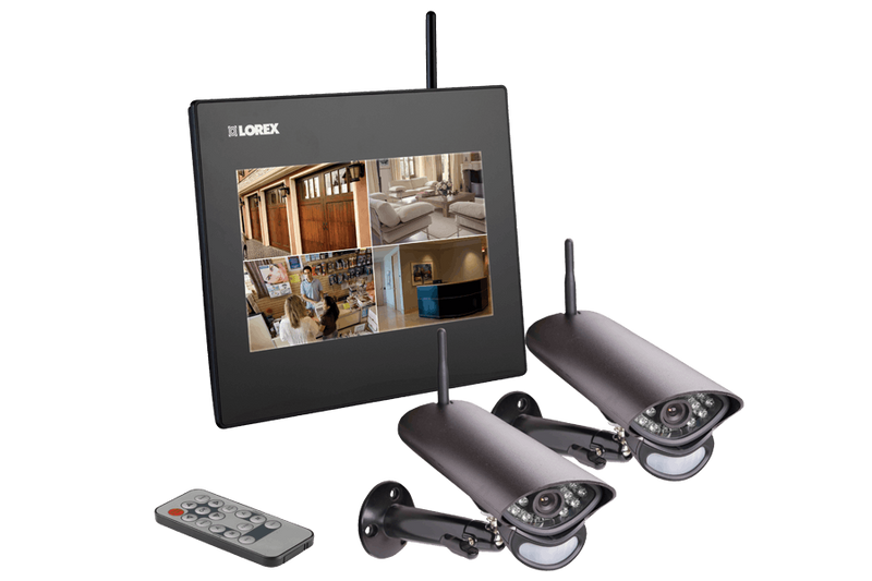 Wireless camera home system with motion detection, 9 inch monitor