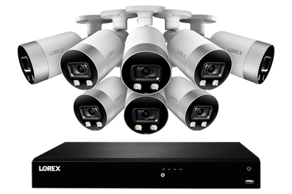 4K Ultra HD 16-Channel IP Security System with 8 Smart Deterrence 4K (8MP) Cameras, Smart Motion Detection and Smart Home Voice Control