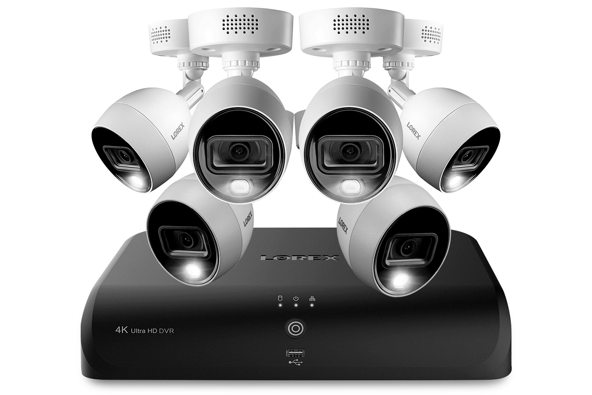 Lorex 4K (8 Camera Capable) 2TB Wired DVR System with Active Deterrence Bullet Cameras - Open Box