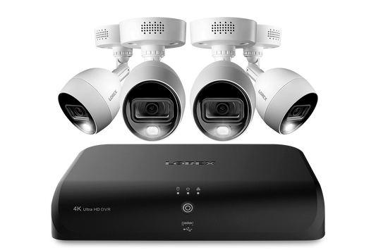Lorex 4K 8-channel 1TB Wired DVR System with 4 Cameras