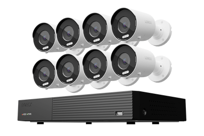 Lorex 4K 8 Camera Capable 1TB Wired NVR System with 4K IP Bullet Security Cameras
