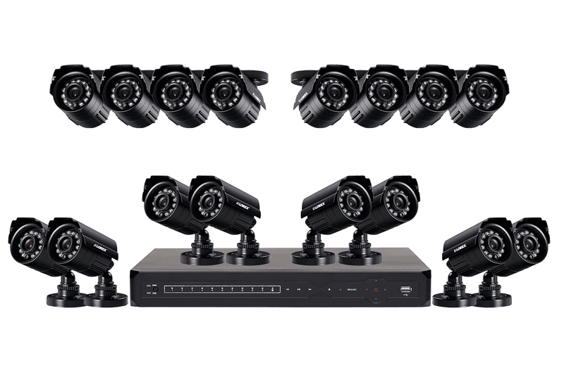900TVL Security Camera System with 16 Cameras