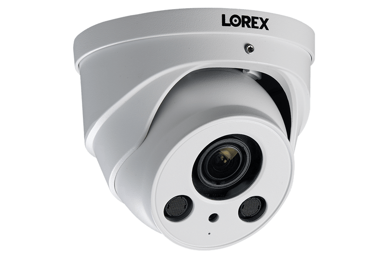 4K Ultra HD Resolution 8MP Motorized Varifocal Outdoor IP Audio Dome 4x Optical Zoom Camera (White)