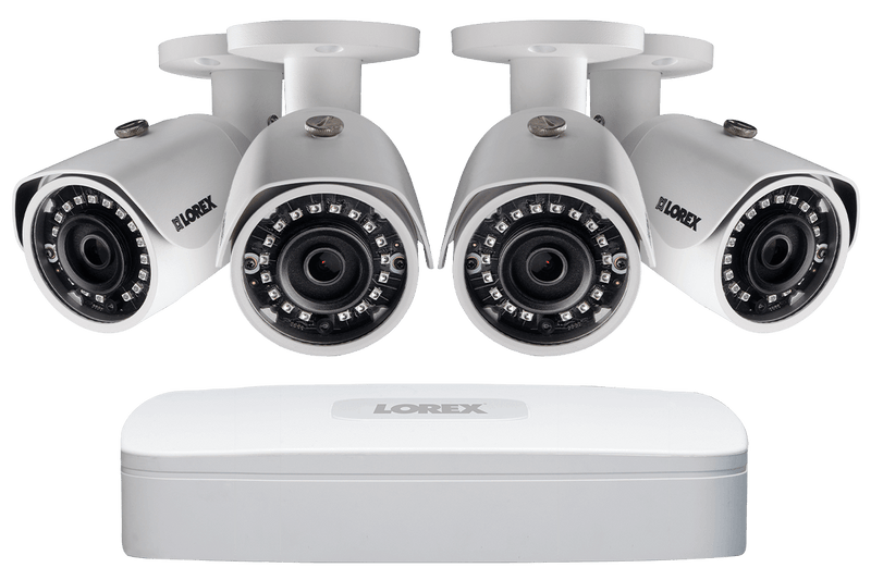 2K IP Security Camera System with 4 Channel NVR and 4 x 2K (3MP) IP Cameras