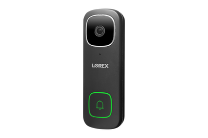 2K Wi-Fi Video Doorbell with Person Detection (Wired) - Black (Single)