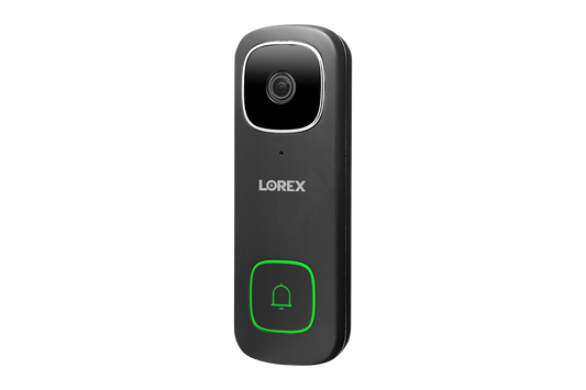 2K Wi-Fi Video Doorbell with Person Detection (Wired) - Black (Single)