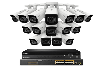 Lorex Elite Series NVR with N4 (Nocturnal Series) IP Bullet Cameras - 4K 32-Channel 8TB Wired System
