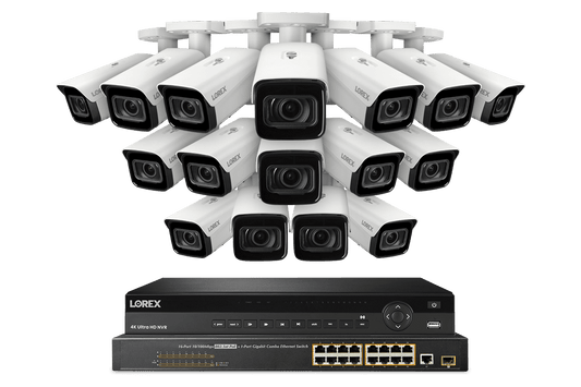 Lorex Elite Series NVR with N4 (Nocturnal Series) IP Bullet Cameras - 4K 32-Channel 8TB Wired System