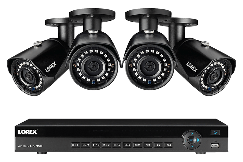 2K IP Security Camera System with 8-Channel NVR and Four 5MP HD IP Outdoor Cameras, 135FT Night Vision