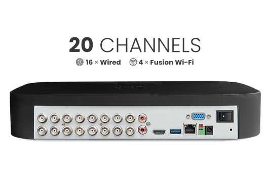 Lorex Fusion 4K 20-Channel (16 Wired and 4 Fusion Wi-Fi) 2TB Digital Video Recorder
