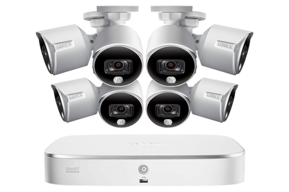 4K Ultra HD Security System with Eight 4K (8MP) Active Deterrence Cameras featuring Smart Motion Detection and Smart Home Voice Control