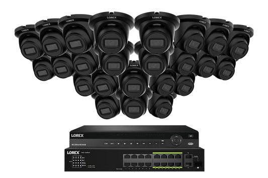 Lorex Elite Series 4K 32 Camera Capable Wired NVR System with 4MP (2K) A4 IP Turret Cameras