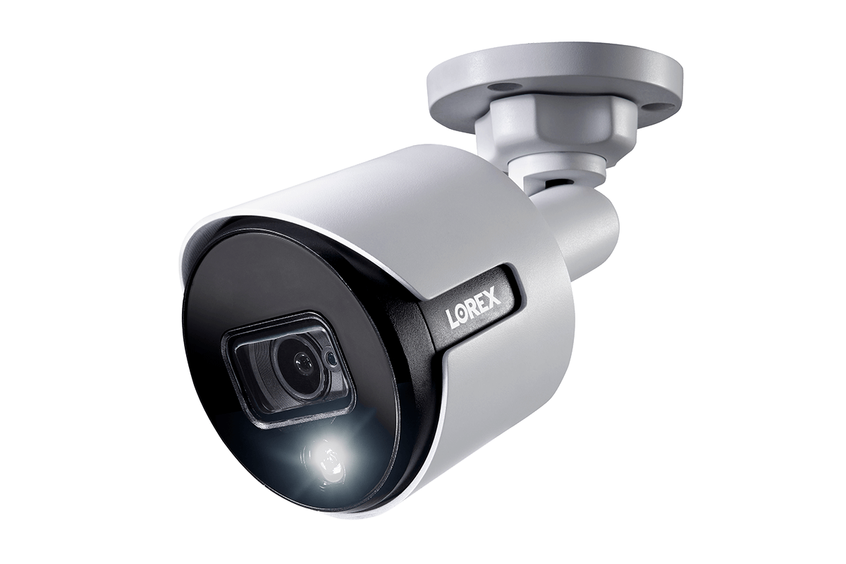 Lorex 4K 8-Channel Wired DVR System with Eight 2K Active Deterrence Bullet Cameras