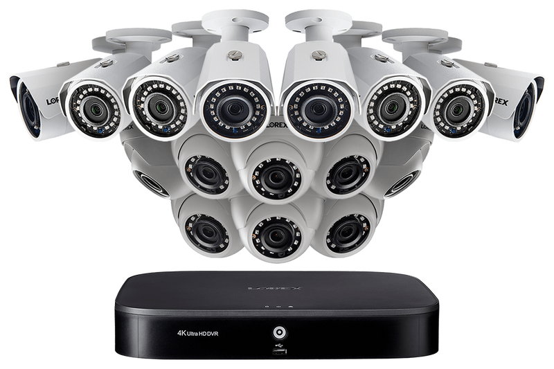 2K Super HD 16-Channel Security System with Sixteen 2K (5MP) Cameras, Advanced Motion Detection and Smart Home Voice Control
