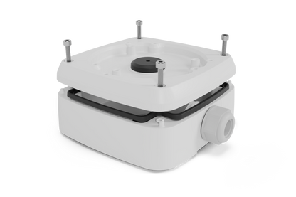 Outdoor Square Junction Box with Cable Gland for Turret and Dome Camera (Metal)