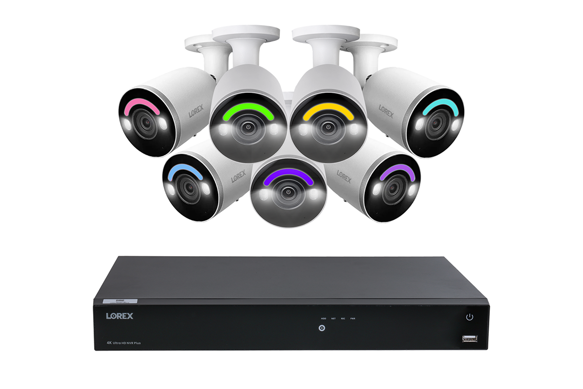 Lorex Fusion Series 4K 16 Camera Capable (Wired or Fusion Wi-Fi) 4TB Wired NVR System with H12 Wired 4K IP Bullet Cameras (Amazon)