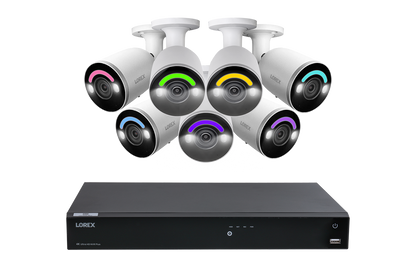 Lorex Fusion Series 4K 16 Camera Capable (Wired or Fusion Wi-Fi) 4TB Wired NVR System with H12 Wired 4K IP Bullet Cameras (Amazon)