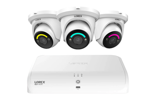 Lorex Fusion Series 4K 16 Channel (8 Wired + 8 Fusion Wi-Fi) 2TB Wired System with H12 Wired 4K IP Dome Cameras (Amazon)