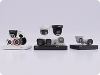 Lorex build-your-own security system options with multiple recorders and bullet, dome and turret cameras displayed together