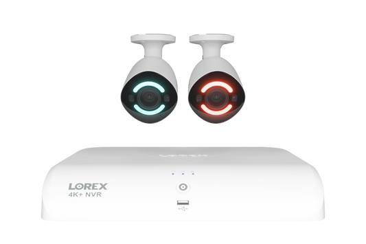 4K+ (12MP) IP Security Cameras with 16-Channel (8 Wired, 8 Wi-Fi) Fusion Recorder