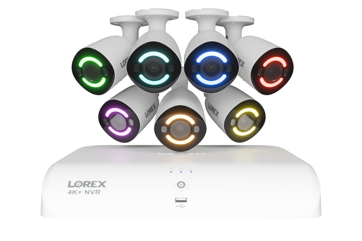 4K+ (12MP) IP Security Cameras with 16-Channel (8 Wired, 8 Wi-Fi) Fusion Recorder