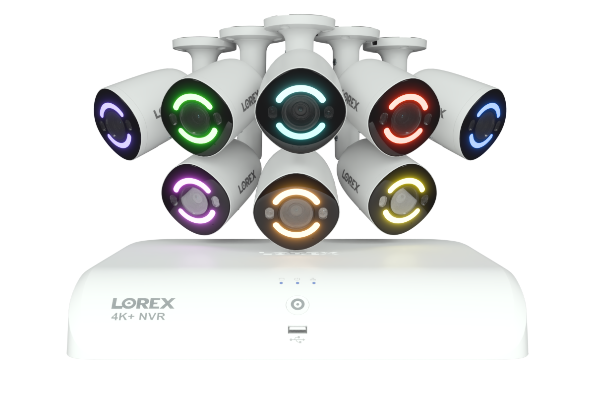 4K+ (12MP) IP Security Cameras with 16-Channel (8 Wired, 8 Wi-Fi) Fusion Recorder