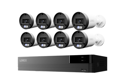 Lorex Connect U Series 4K 8-Channel Wired NVR System with U3 2K+ PoE Bullet Cameras - 2TB