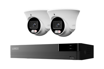 Lorex Connect U Series 4K 8-Channel Wired NVR System with U3 4K PoE Turret Cameras - 2TB