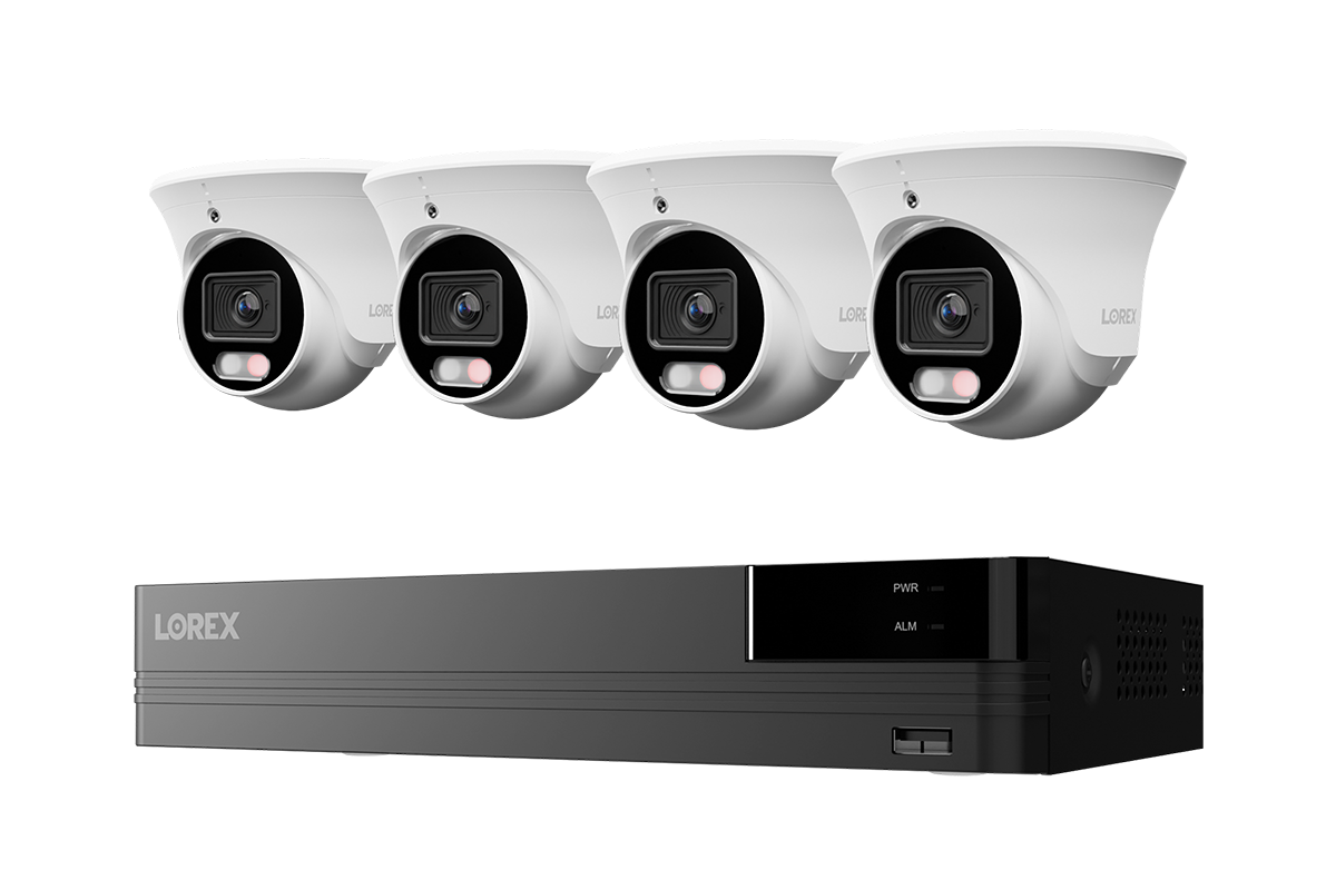 Lorex Connect U Series 4K 8-Channel Wired NVR System with U3 4K PoE Turret Cameras - 2TB