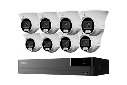 Lorex Connect U Series 4K 8-Channel Wired NVR System with U3 4K PoE Turret Cameras - 2TB