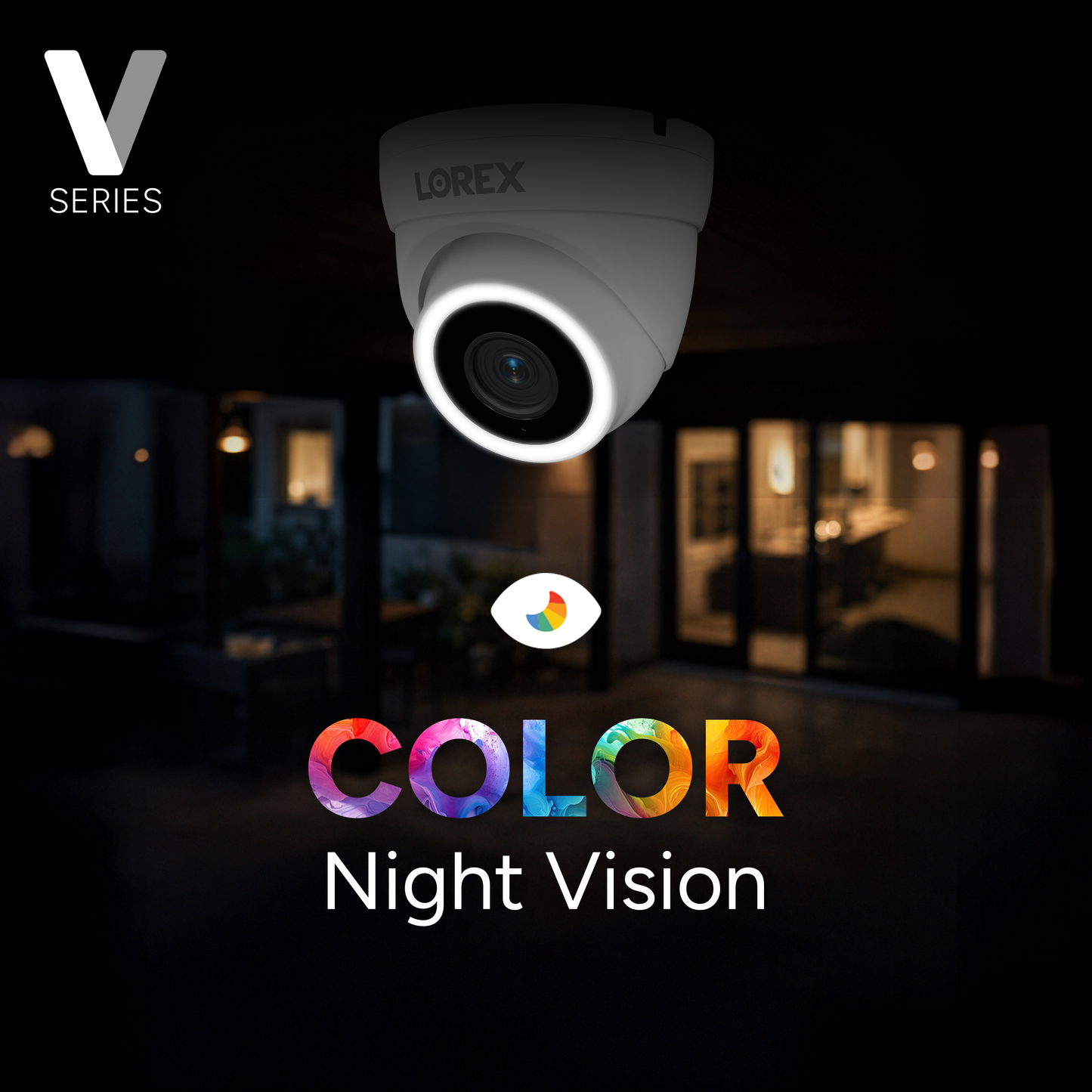 Lorex Connect (New App) | V-Series | 8Ch 4K NVR System | 3 White IP PoE Cameras