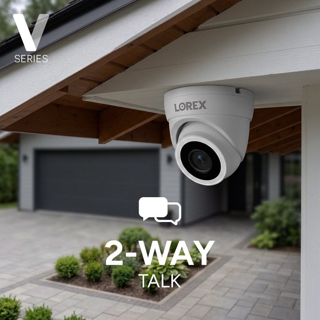 Lorex Connect (New App) | V-Series | 8Ch 4K NVR System | 3 White IP PoE Cameras