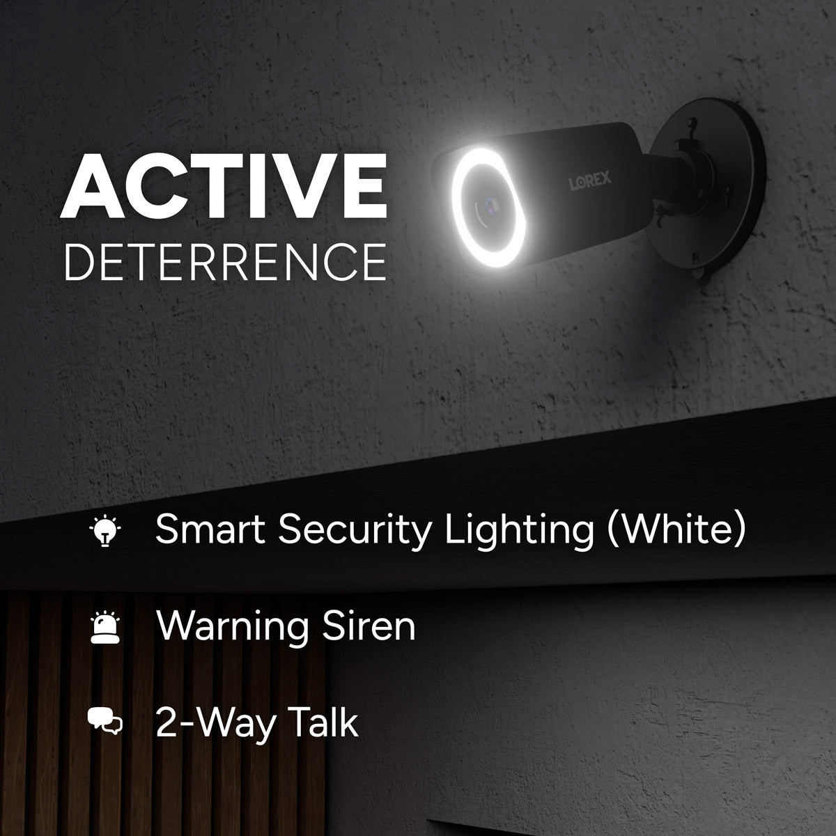 Lorex Connect V3 4K Wired PoE Bullet Camera with Smart Security Lighti