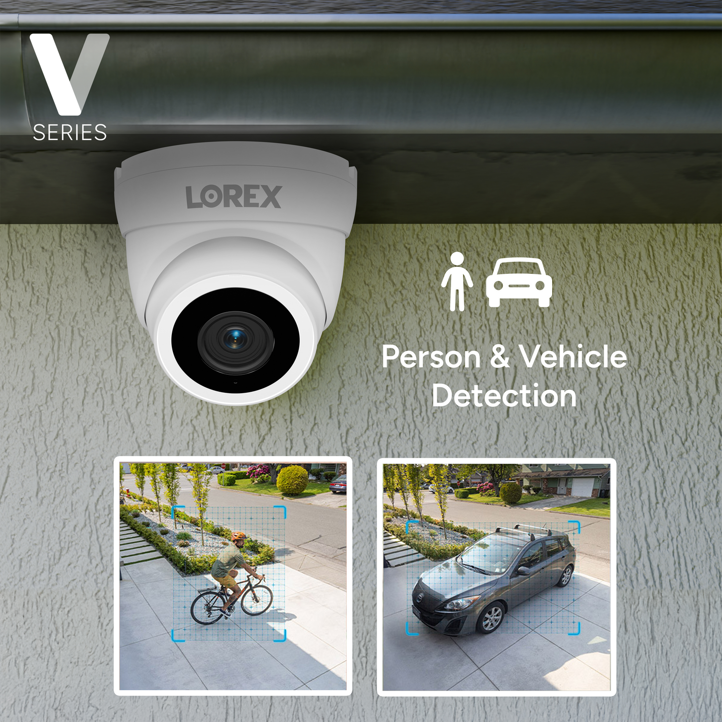 Lorex Connect (New App) | V-Series | 8Ch 4K NVR System | 3 White IP PoE Cameras