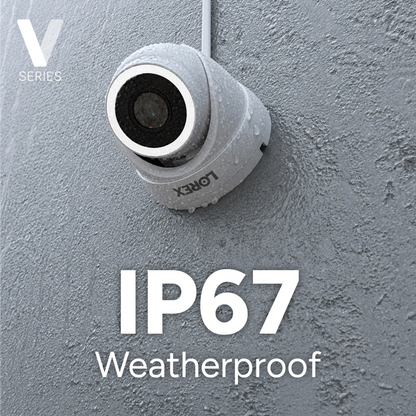 Lorex Connect (New App) | V-Series | 8Ch 4K NVR System | 3 White IP PoE Cameras